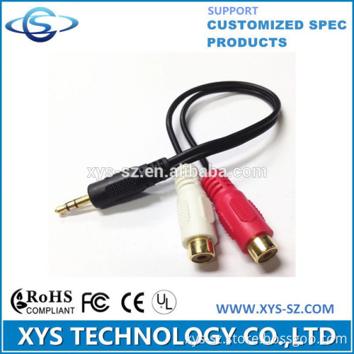 3.5mm male to 2rca female cable